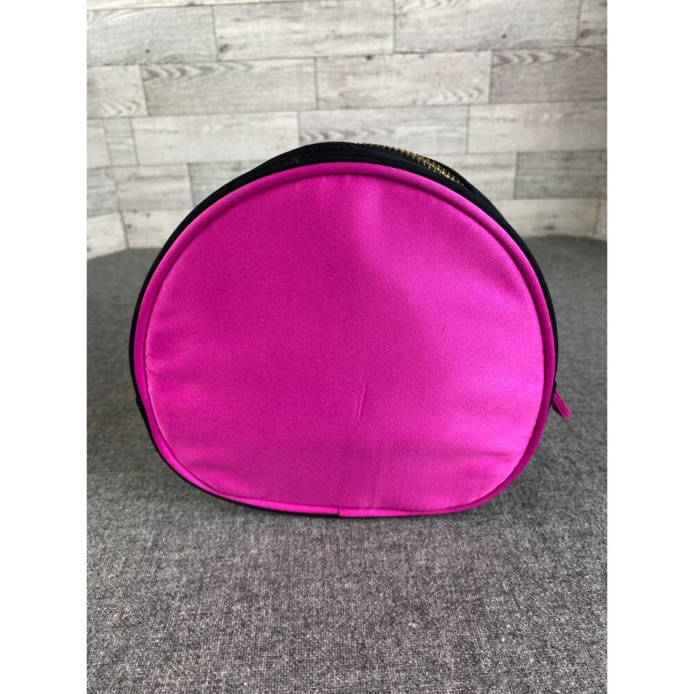PRADA CANDY TRAVEL Cosmetic Toiletry Bag Pink Round Zip Pouch Case - Picture 5 of 8